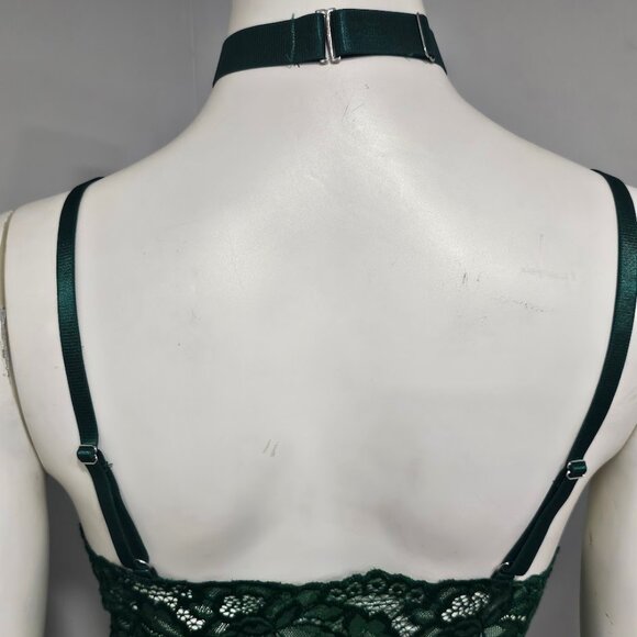 Criss Cross Teddy with Choker Lingerie - Picture 6 of 8